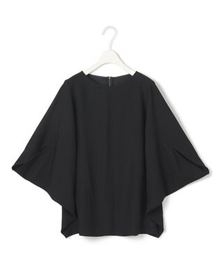 ICB 【新色追加・WEB限定カラーあり・UVケア・接触冷感・速乾・防シワ・洗える】FluidBackSatin ドルマンスリーブブラウス ブラック系