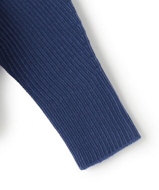 ICB L 【洗える】 ソフトカシミヤミックス ドルマンスリーブニット サックスブルー系