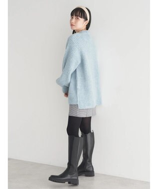 earth music&ecology フワフワＭＩＸヤーンチュニック Light Blue