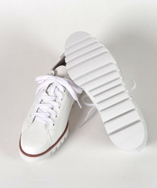 Dominic3 スターパンチングレザースニーカー ホワイト