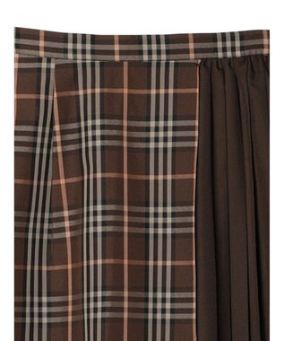 Green Parks アシメサイドプリーツスカート Brown