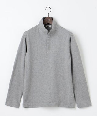 JOSEPH ABBOUD 【オーガニックコットン】ビンテージインレー　ハイネックプルオーバー ライトグレー系