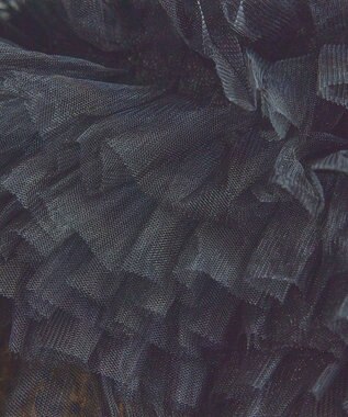 style code 【MERCURYDUO/マーキュリーデュオ】チュールフリル 雑材バケツ型ショルダーバッグ ブラック