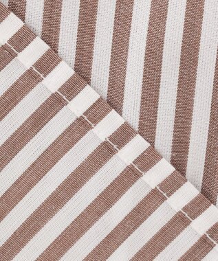 ANY SIS 【洗える】TCブロード ブラウス モカストライプ