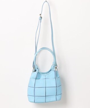 UNBILLION 【訳あり商品】ピークスピーク PEAKS PEAK / 牛革パッチワーク2wayトートS サックスブルー