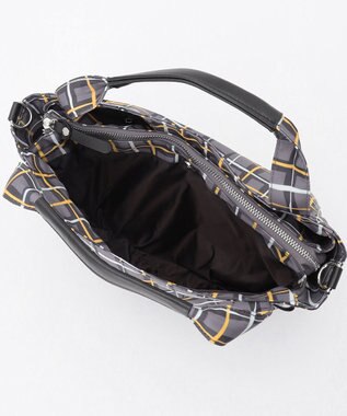 Y'SACCS ドローイングチェック 2WAYトートバッグ グレー