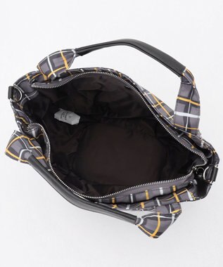 Y'SACCS ドローイングチェック 2WAYトートバッグ グレー