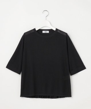 J.PRESS LADIES Vis/Pe スパーク バックプリーツ ニット ネイビー系