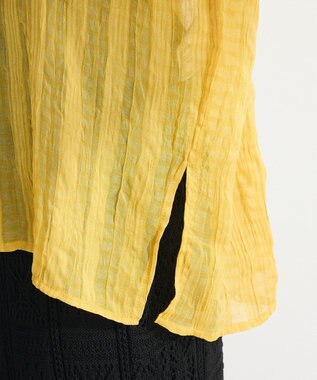 Green Parks シアーワッシャーロングスリーブシャツ Yellow