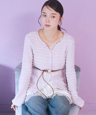 earth music&ecology ジグザグチェーンマンテルネックレス Gold