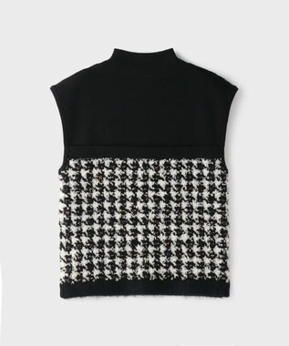 GRACE CONTINENTAL ツイードベアニットトップ ブラック