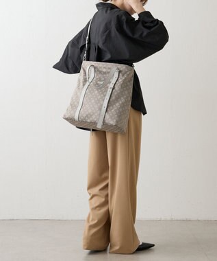 russet アシンメトリーハンドルトートバッグ(SF-237) N.Gray