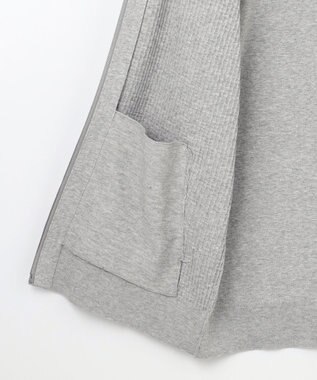 JOSEPH ABBOUD 【チクチクしない/洗える/3シーズン対応】ＳＮＯＷＹボーダー ニットブルゾン ライトグレー系