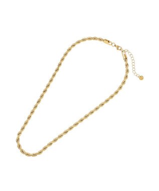 AMERICAN HOLIC 【ステンレス】ツイストチェーンネックレス Gold