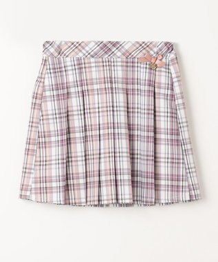 ANY KIDS チェック ガーリー スカパン ローズピンク系