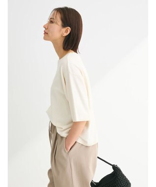 Green Parks 洗える　ニットＴシャツ Ecru