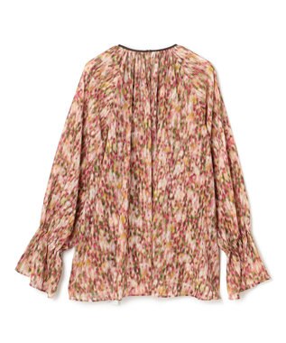 BEIGE， 【洗える】BORONIA / フラワーシフォンブラウス Pink Print