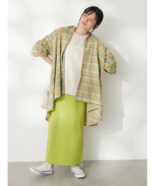 CRAFT STANDARD BOUTIQUE リブロングスカート Lime Green