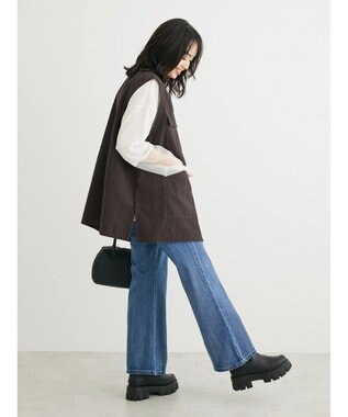 Green Parks ・ＳＵＧＡＲ　ＳＰＯＯＮ　ノーカラーミリタリーベスト Charcoal Gray