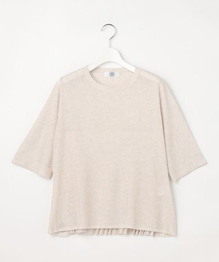 J.PRESS LADIES Vis/Pe スパーク バックプリーツ ニット ナチュラル系