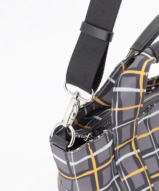Y'SACCS ドローイングチェック 2WAYトートバッグ グレー