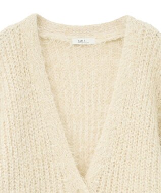 earth music&ecology 【予約】カラーミックスシャギーカーディガン クリーム