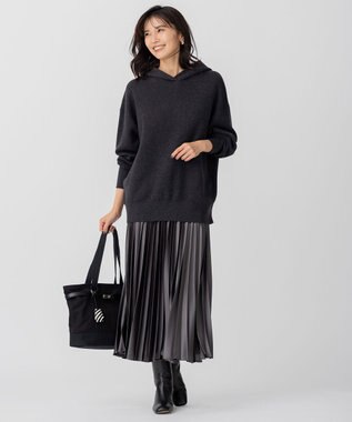 23区 チャーム付き キャンバス トートバッグ ブラック系