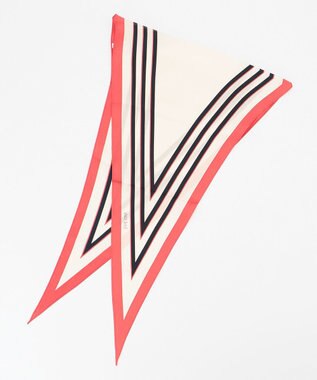 23区 【CLASSY.6月号掲載】ストライプ ダイヤ スカーフ スカーレット