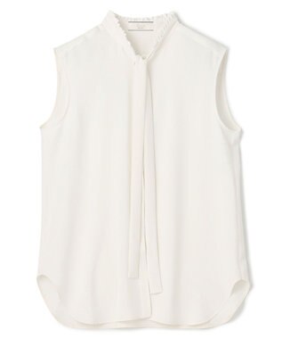 BEIGE， EVA / ボウタイブラウス White