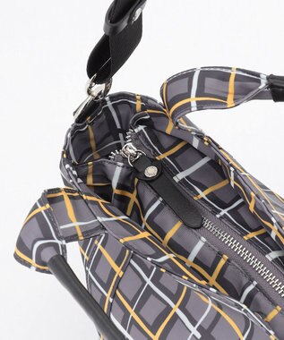 Y'SACCS ドローイングチェック 2WAYトートバッグ グレー