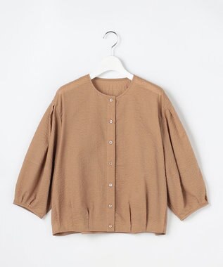 自由区 S 【羽織れる・涼やか】エアリーコットンリップボリュームスリーブ ブラウス