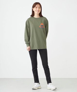 SHARE PARK LADIES 【UNISEX】UVカット アートコラボロングTシャツ〈CAMP〉（S・Mサイズ） カーキ