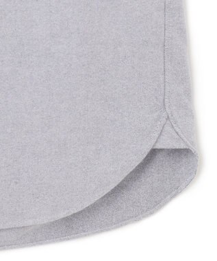 J.PRESS YORK STREET 【UNISEX】オックス起毛 バンドカラーシャツ ライトグレー系