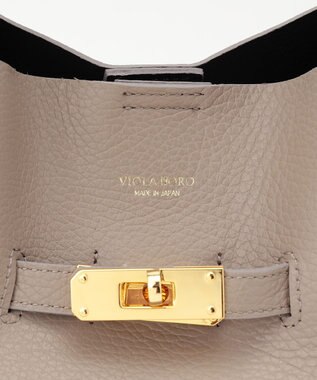 23区 【VIOLAd'ORO】イタリアンWフェイスレザー トートバッグ ベージュ系