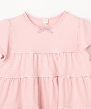 組曲 KIDS 【150-160㎝】 ドットティアードチュニック ピンク
