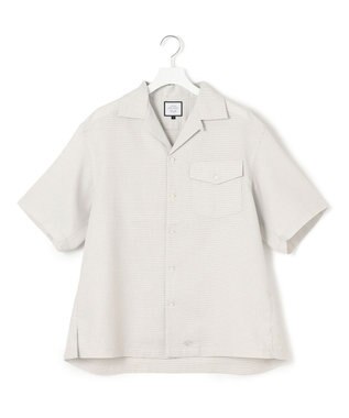 J.PRESS YORK STREET 【UNISEX】ワッフルオープンカラー シャツ ホワイト系