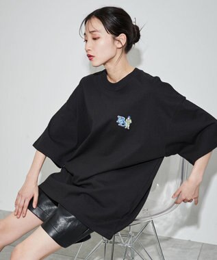 WEGO 【ユニセックス着用ITEM】別注ベンデイビスワンポイントT ブラック