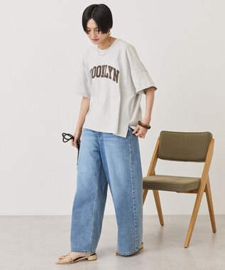 AMERICAN HOLIC BROOKLYN ロゴTシャツ Light Gray Mixture