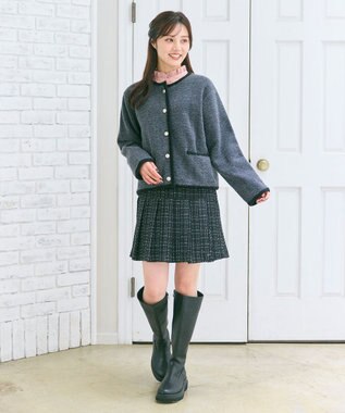 Feroux ブークレー ニット ジャケット グレー系