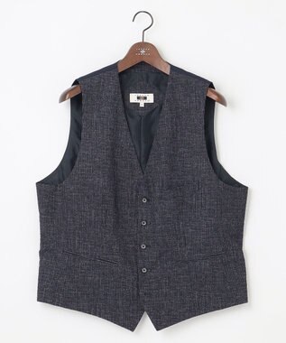 JOSEPH ABBOUD 【キングサイズ・イージーケア・多機能】人気 ライトウェーブ ベスト ネイビー系3