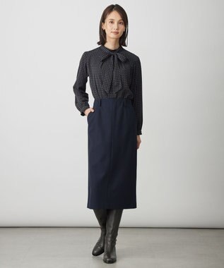 J.PRESS LADIES L SOFTサーモ2way ナロースカート ネイビー系