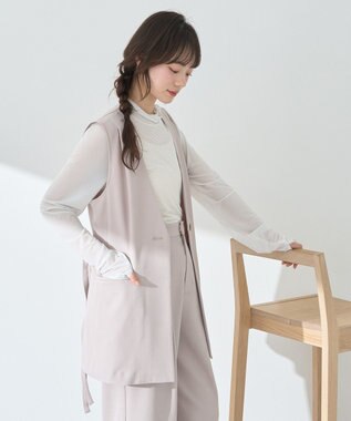 earth music&ecology ショルダータックジレ Beige