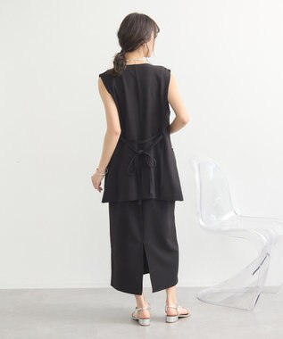 earth music&ecology ショルダータックジレ Black