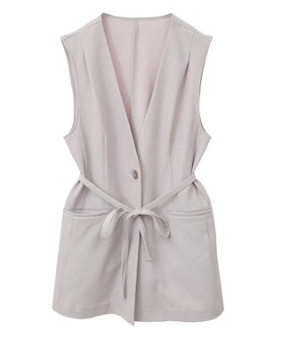 earth music&ecology ショルダータックジレ Beige