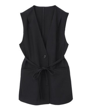 earth music&ecology ショルダータックジレ Black