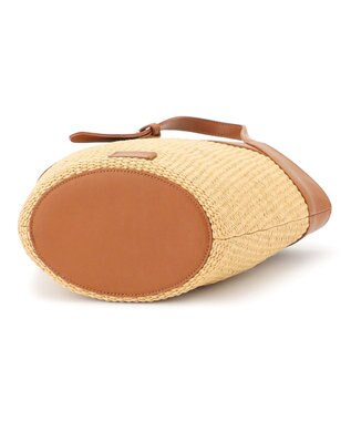 23区 雑材 ショルダーバッグ ナチュラル×ブラウン