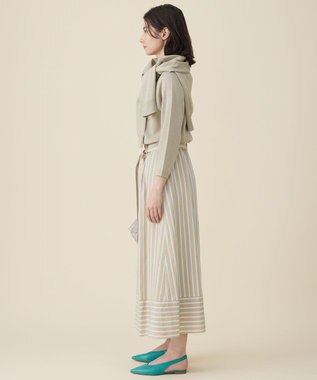 自由区 L ペーパーコットンニット カーディガン ベージュ