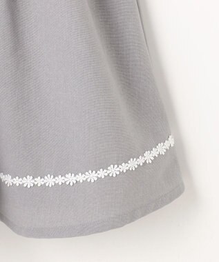 ANY KIDS 【2点セット】ノーカラー ボレロジャケット+襟付き ワンピース グレー