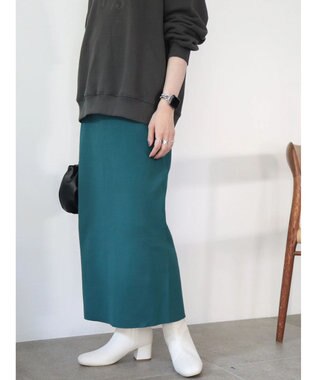 AMERICAN HOLIC エコカルット総針タイトスカート Green