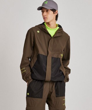 PW CIRCULUS 【撥水加工/軽量/ストレッチ】【MEN】メッシュコンビブルゾン カーキ系